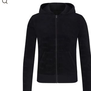 Skims Logo velour hoodie